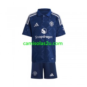 Camisolas de futebol Manchester United Criança Equipamento Alternativa 2024/25 Manga Curta